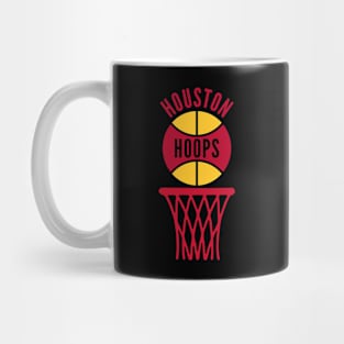 Retro Houston Hoops Red and Gold Logo Mug